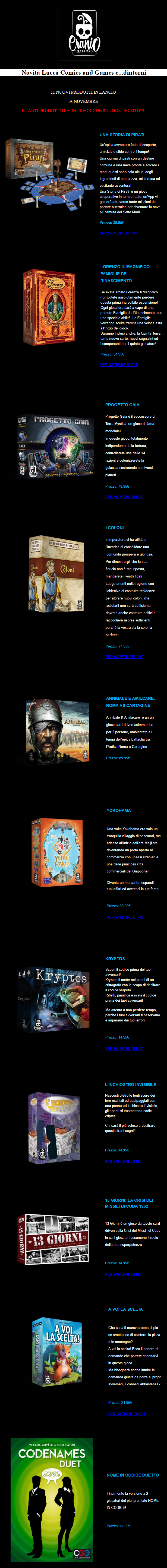 Novità Cranio Creation a Lucca 2017 Novità Cranio Creation a Lucca 2017